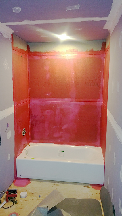 Bathroom During Rasinski Construction Remodel