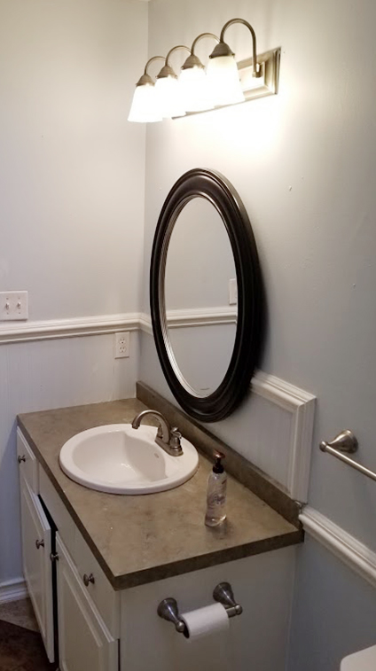 Monmouth County Bathroom Vanity Before Rasinski Construction Remodel