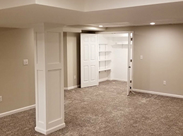 Basement Remodeling Before and After in Ocean County by Rasinski Construction