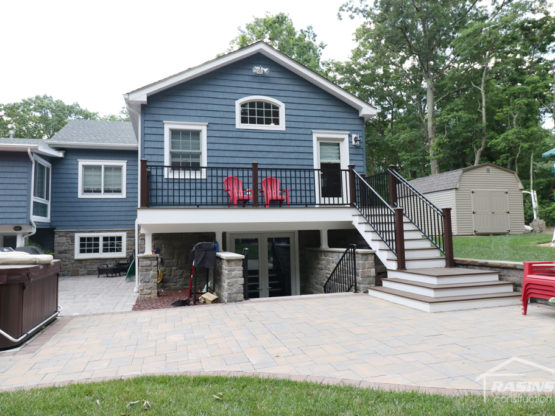 Back Exterior View of New Home Addition in Monmouth County NJ by Rasinski Construction