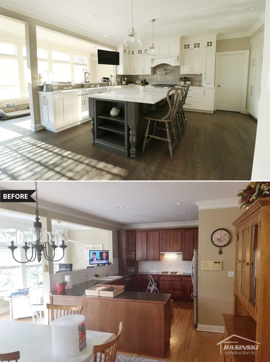 Kitchen Renovation Before and After Photos – Monmouth County NJ Rasinski Construction
