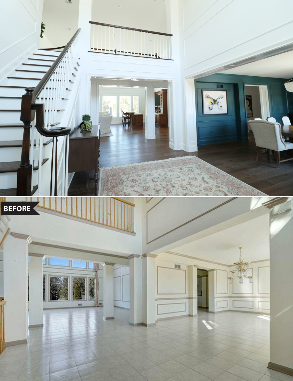 Before and After Photos of a Home Remodel in Monmouth County NJ