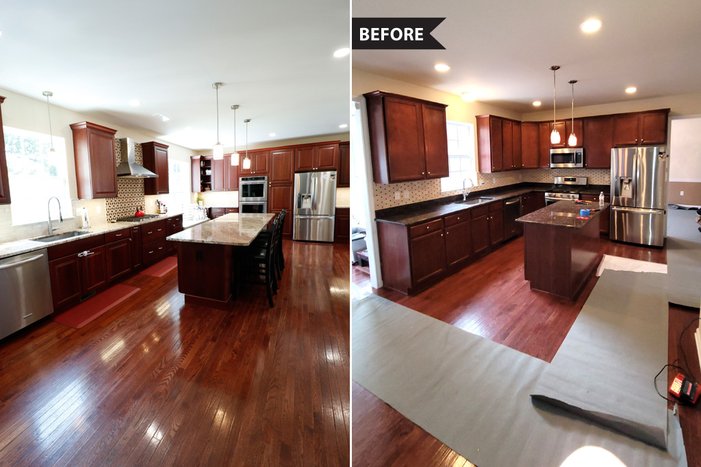 Before and After Photos of a Kitchen Remodeling Project in Howell NJ