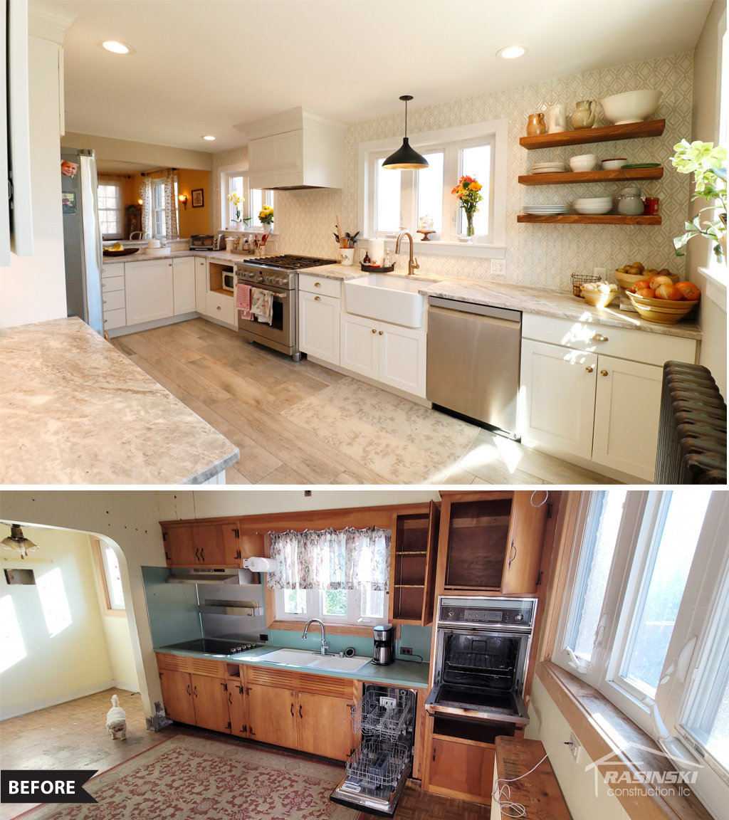 Before and After Photos of Bordentown NJ Kitchen Remodeling Project by Rasinski Construction