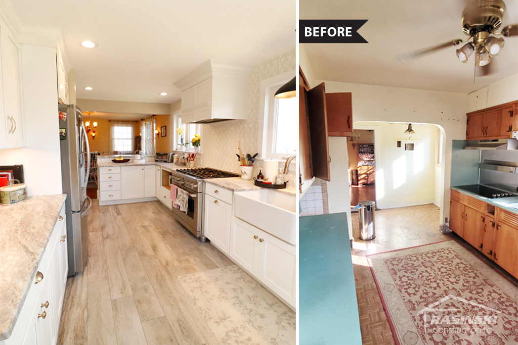 Before and After Photos of Kitchen Remodel in Burlington County NJ by Rasinski Construction