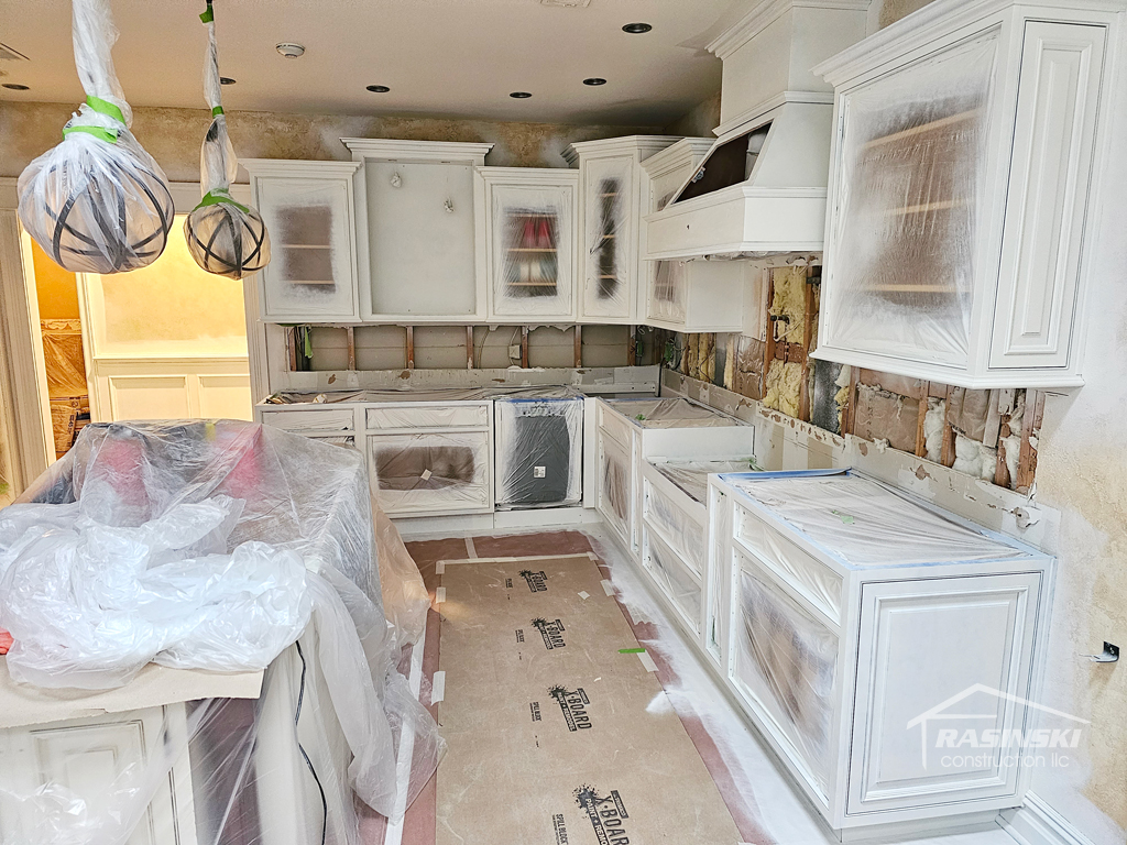 Kitchen remodel in progress by Rasinski Construction of Jackson NJ