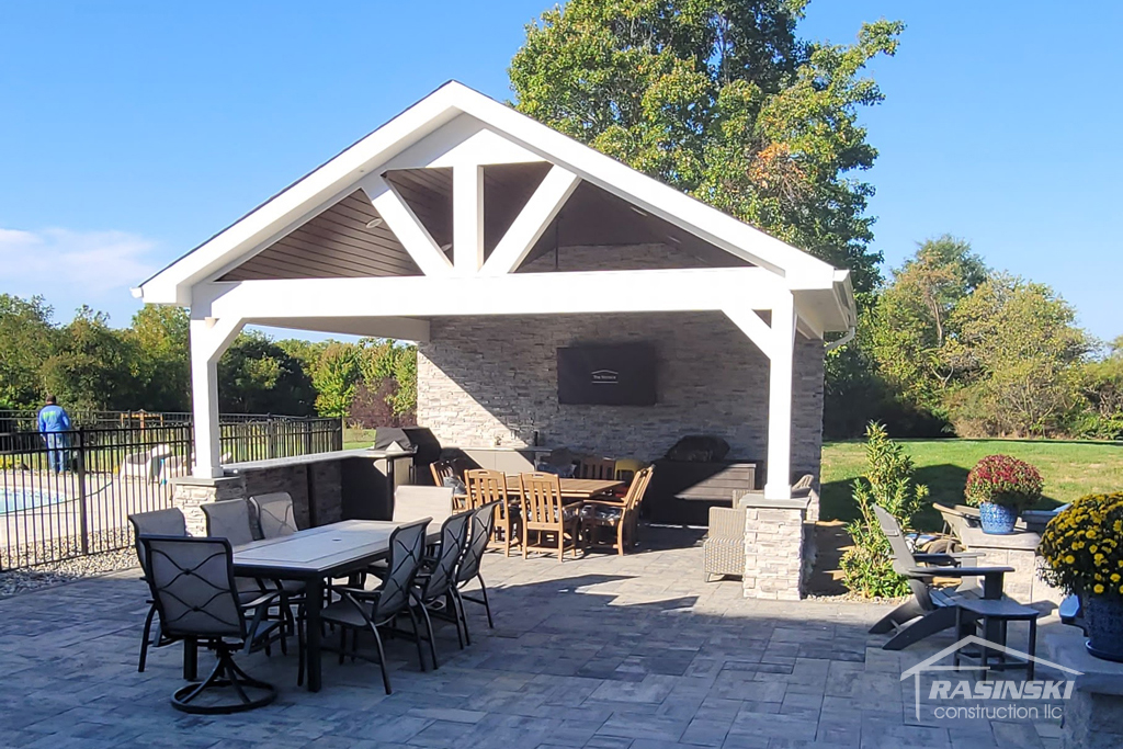 New backyard pavilion build by Rasinski Construction