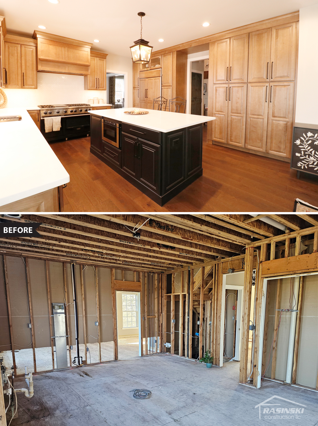 Before and After Photos of a Kitchen Remodeling Project in South Brunswick, NJ by Rasinski Construction
